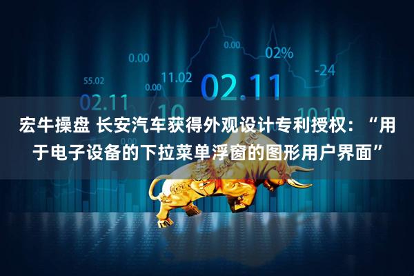 宏牛操盘 长安汽车获得外观设计专利授权：“用于电子设备的下拉菜单浮窗的图形用户界面”
