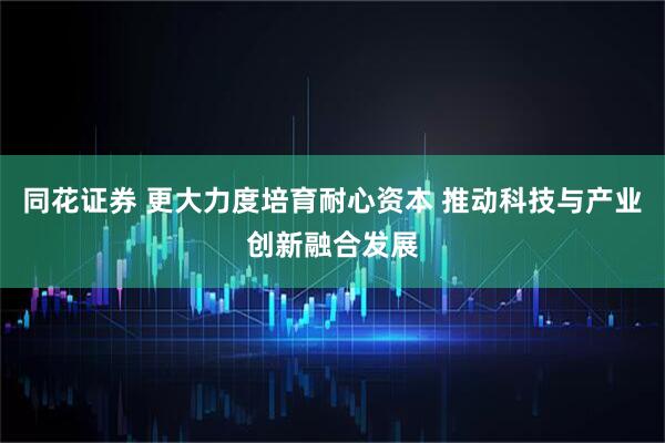同花证券 更大力度培育耐心资本 推动科技与产业创新融合发展